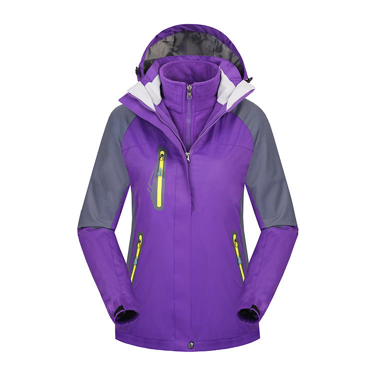 Women's Fashion Simple Fleece Waterproof Jacket