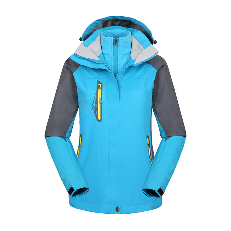 Women's Fashion Simple Fleece Waterproof Jacket