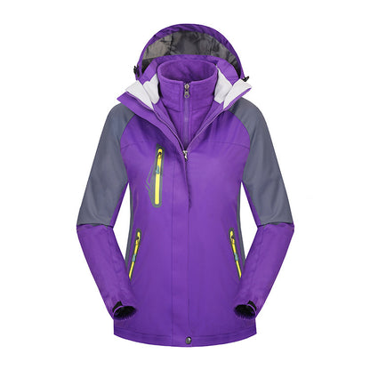 Women's Fashion Simple Fleece Waterproof Jacket