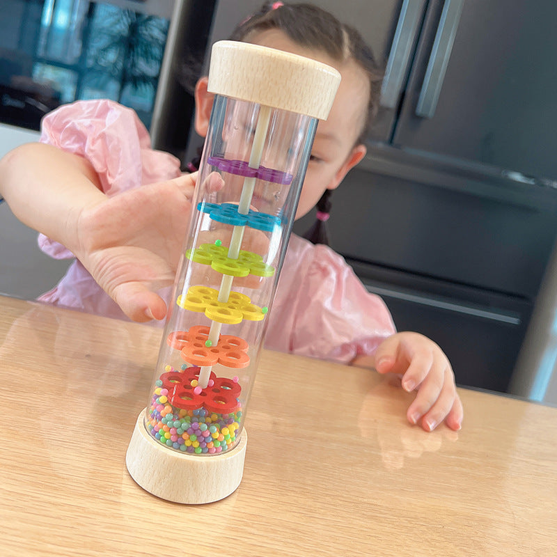Rain Sounder Sounding Tube Simulated Hourglass Wooden Toy