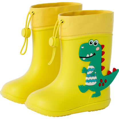 Children's Rain Boots Drawstring Rain Shoes EVA Soft