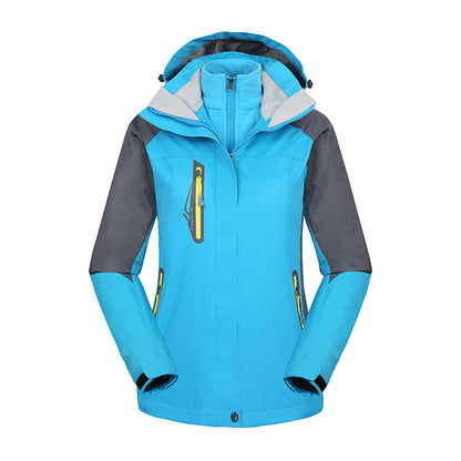 Women's Fashion Simple Fleece Waterproof Jacket