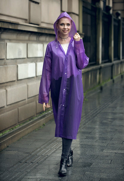 Raincoat Outdoor Transparent Windproof Rain Coat New Rainwear 7 Colors