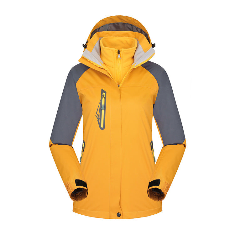Women's Fashion Simple Fleece Waterproof Jacket
