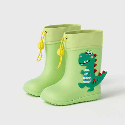 Children's Rain Boots Drawstring Rain Shoes EVA Soft