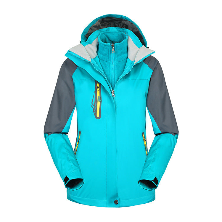 Women's Fashion Simple Fleece Waterproof Jacket