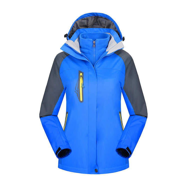 Women's Fashion Simple Fleece Waterproof Jacket