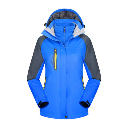 Women's Fashion Simple Fleece Waterproof Jacket