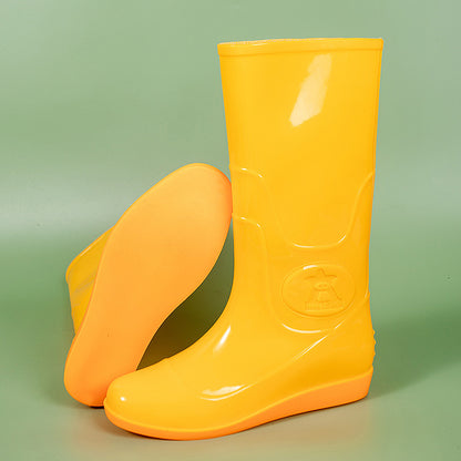 Flat Washable Rain Boots Labor Protection Waterproof Shoes