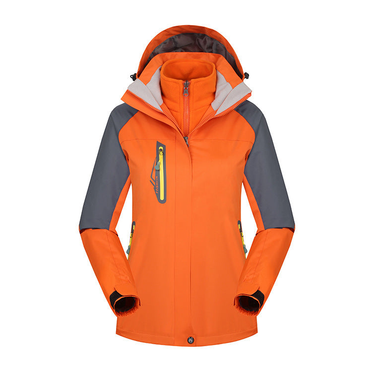 Women's Fashion Simple Fleece Waterproof Jacket