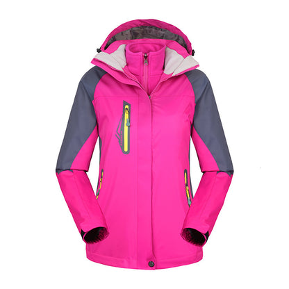 Women's Fashion Simple Fleece Waterproof Jacket