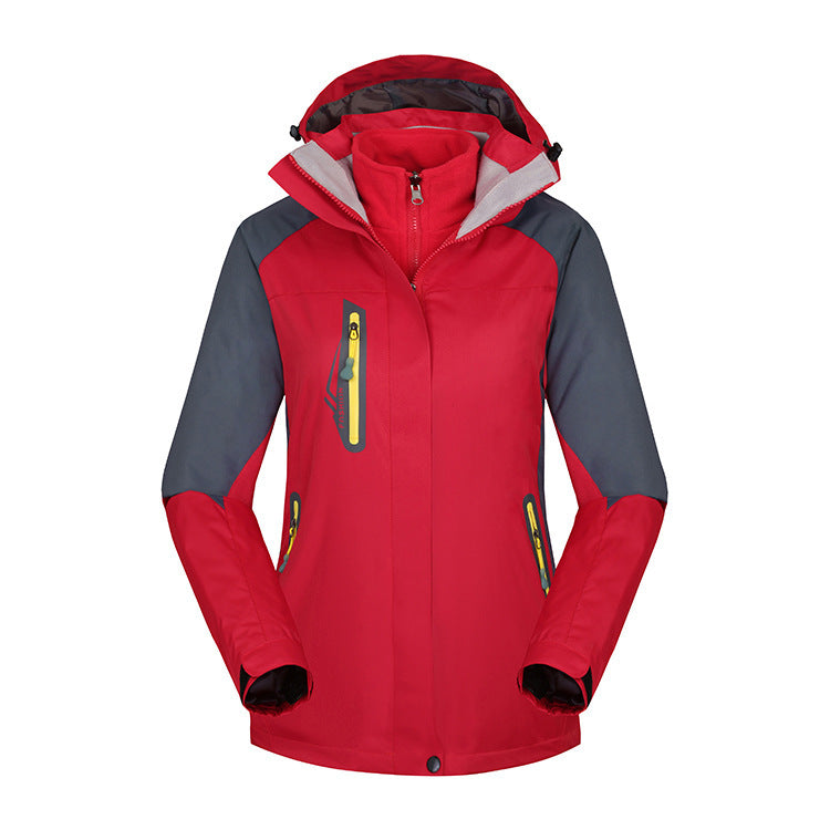 Women's Fashion Simple Fleece Waterproof Jacket