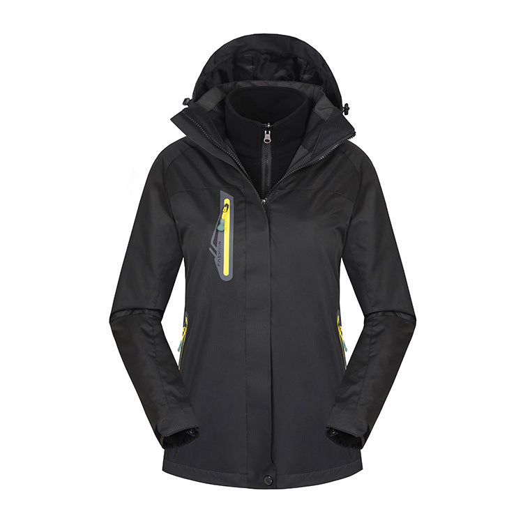 Women's Fashion Simple Fleece Waterproof Jacket