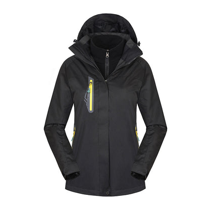 Women's Fashion Simple Fleece Waterproof Jacket