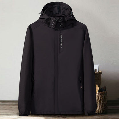 Men's Thin Shell Jacket Waterproof Windbreaker Jacket