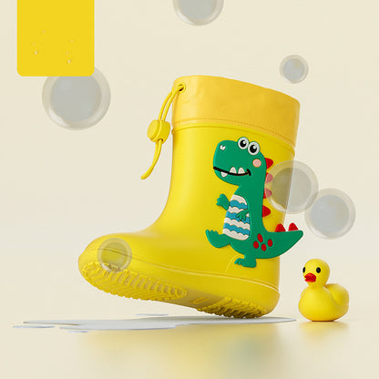 Children's Rain Boots Drawstring Rain Shoes EVA Soft